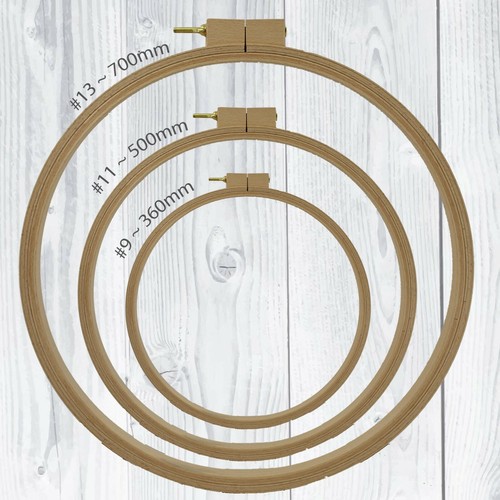 Wooden quilting hoops set - set, 3