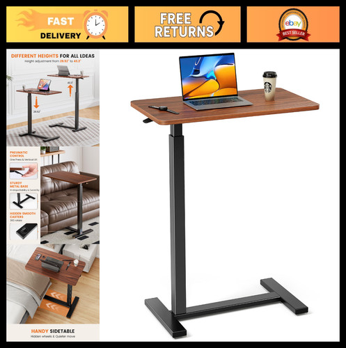 Adjustable overbed table with - adjustable,