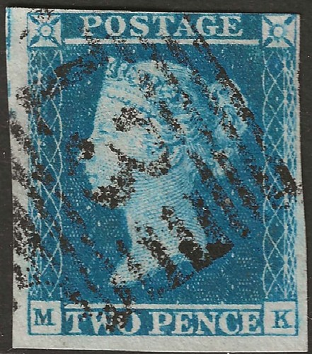 1849 two penny - penny, blue