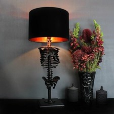 Halloween Gothic Skull Skeleton Lamp Desktop Table Lamp Night Light Home Decor