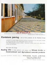 REDLAND TILES Ltd 'Kentstone Paving' Advert, Original 1961 Print : 667-12