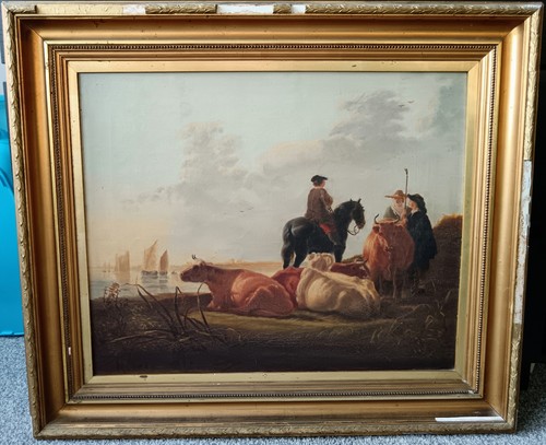 Oil canvas painting - on,