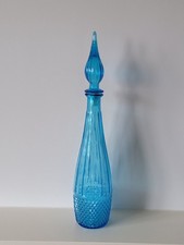 Empoli Blue Glass Genie Bottle