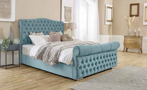 Ottoman sleigh scroll - ottoman,