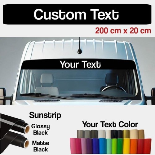 Custom van sunstrip windscreen - van,