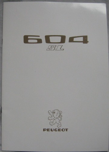 1975 peugeot 604 brochure - peugeot, sl
