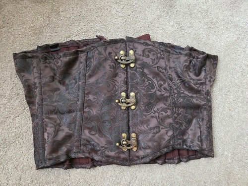 Brown lace steel boned - brown,