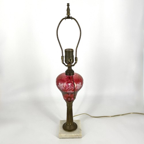 Antique cranberry etched - cranberry,