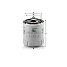 MANN WK817/3X Fuel Filter Fits