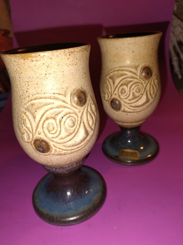Laugharne ceramic goblets - laugharne,