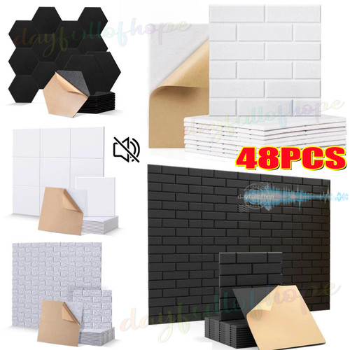 48x acoustic wall panel tiles - acoustic,