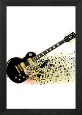 Shattering Blues Guitar Framed
