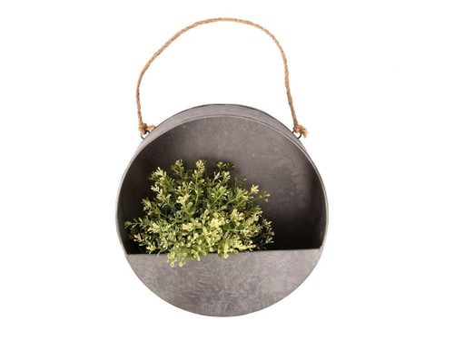 Round wall planter - with, jute