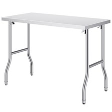 Commercial Stainless Steel Work Table 48 x 24 Inch Folding Prep Table