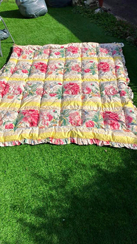 Vintage double chintz ruffled