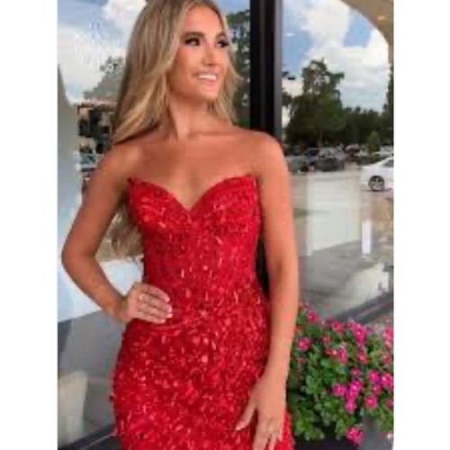 Sherri hill red sequin party - sequin,