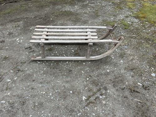 Vintage wooden sleigh sledge - vintage,