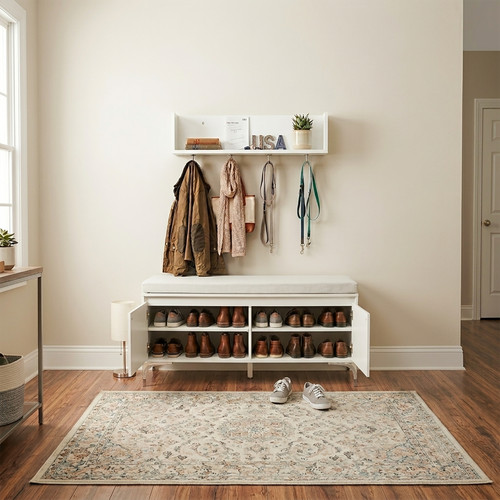 Entryway storage bench - entryway,