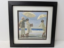Vtg Jack Vettriano Print Framed The Picnic Party 2003 Scottish Painter 10x10