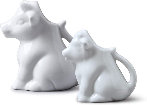 Porcelain white cow - white, jug