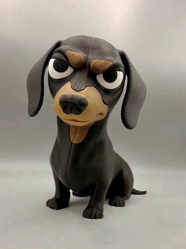 Grumpy dachshund 15cm tall - 15cm,