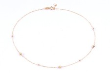 9ct Yellow Gold Ball Charm Anklet 27cm Long by Citerna