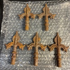 Cast Iron ,Architectural finials,Railing Tops . x 5. Height 11cms width 7cms. 