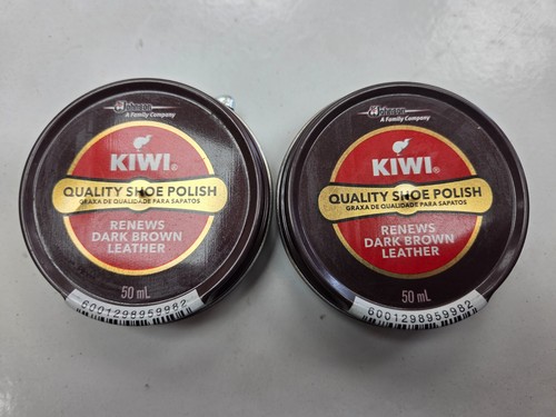 Two tins kiwi - tins, brown