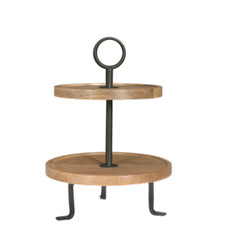 Rustic Cake Stand Two Tier Stand 40cm Wedding Afternoon Tea