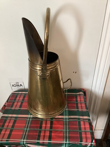 Brass affect coal scuttle - brass,