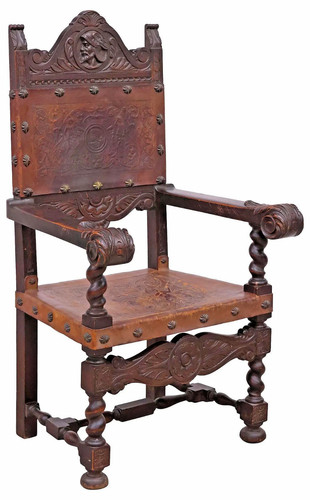 Antique armchair spanish - antique, armchair,