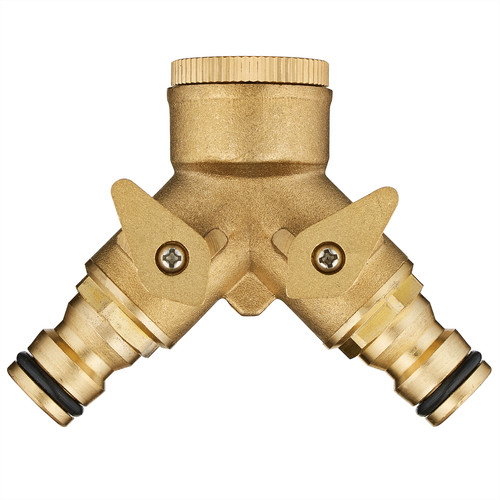 Double garden tap adapter - double,