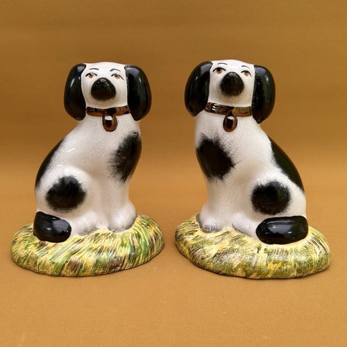 Pair small staffordshire ware - pair,
