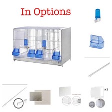Double Breeding Cage 58cm Italian Quality Cage for Canary, Finch , Small Birds