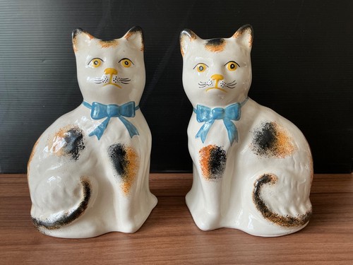 Pair antique calico - pair,
