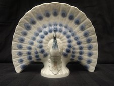 Lladro Decorative Peacock Vase (white background) No.766-B, Excellent Condition