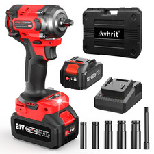 450N.m 3/8" Impact Wrench Cordless Brushless Electric Impact Gun,2*4.0Ah Battery