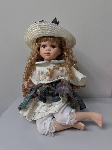 Vintage porcelain doll 28cm - doll,