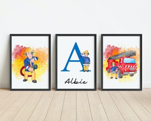 Fireman sam personalised wall - personalised,
