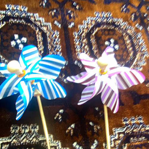 Striped windmill garden - 2x,