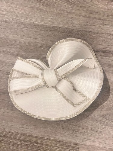 Ivory wide brim bow - ivory, wide-brim
