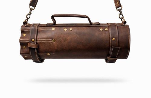 Genuine leather brown full - leather,