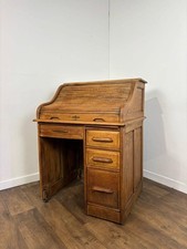 Edwardian Oak Small Roll Top