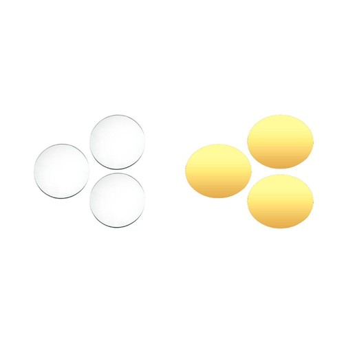 Set round mirror plates - 3,