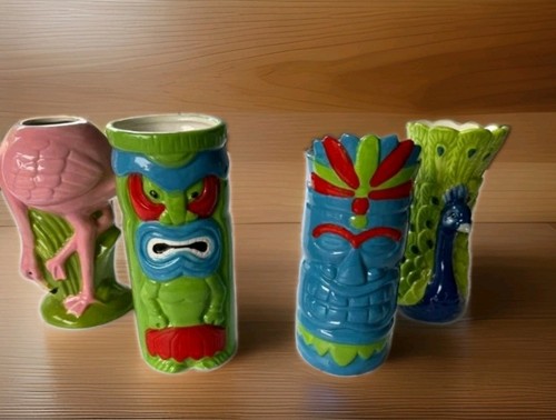 Tiki mug set home - bar, large