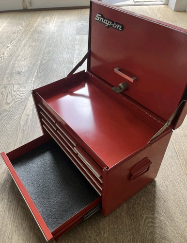 Snap red metal tool box - tool,