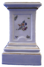 Antique 18thC Meissen Porcelain Floral Pedestal Base Porzellan Podest Sockel