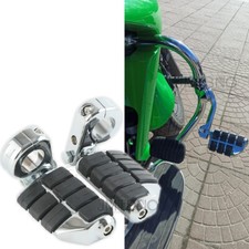 Motorcycle Highway Foot Pegs Chrome Pedal Pads For Harley Street Road Glide CVO