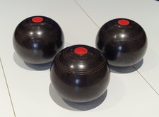 Vintage Henselite Standard Lawn Bowls (3) Size 4 7/8 | Size 3 UK | BIBC96 Stamp