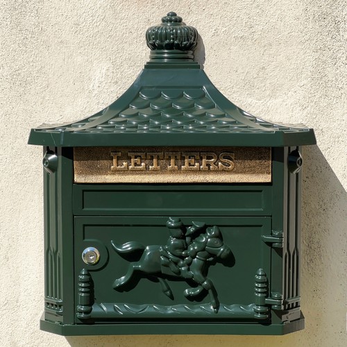 Victorian green post - post, box